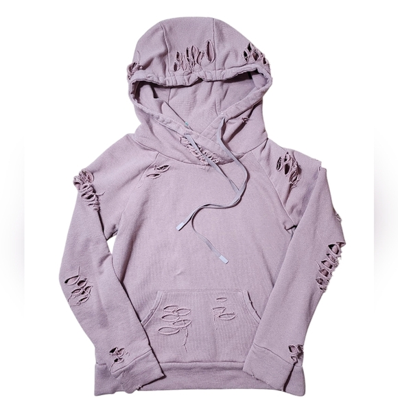 Alo Yoga Distressed Casual Hoodie Pullover Women Size Small - Picture 7 of 11